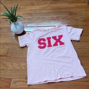 Pink Kids Shirt with 'SIX' Design
